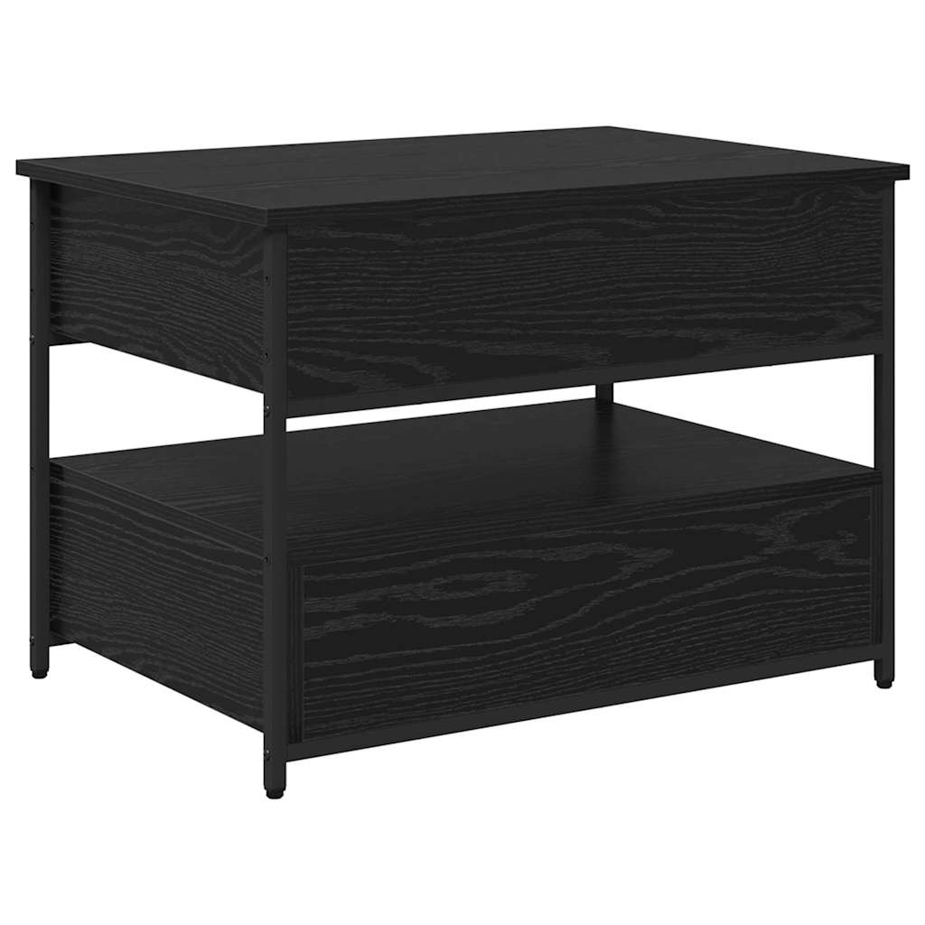Sofabord med skuffe Sort eg 70 x 50 x 54,5 cm Konstrueret træ