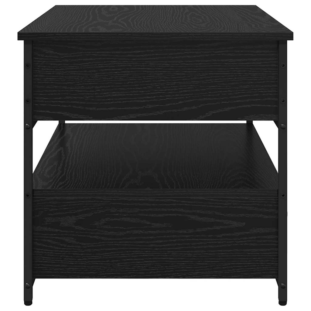 Sofabord med skuffe Sort eg 70 x 50 x 54,5 cm Konstrueret træ