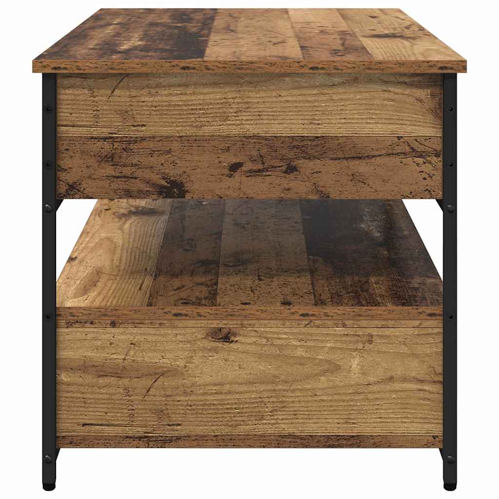 Sofabord med skuffe Gammelt træ 85 x 50 x 50 cm Konstrueret træ