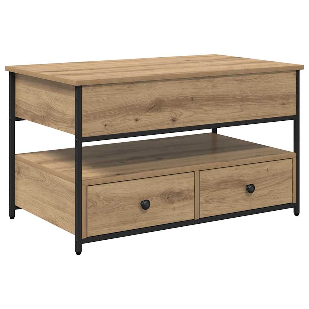 Sofabord Artisan Egetræ 85 x 50 x 50 cm Konstrueret træ