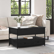 Sofabord med skuffe Sort eg 85 x 50 x 50 cm Konstrueret træ