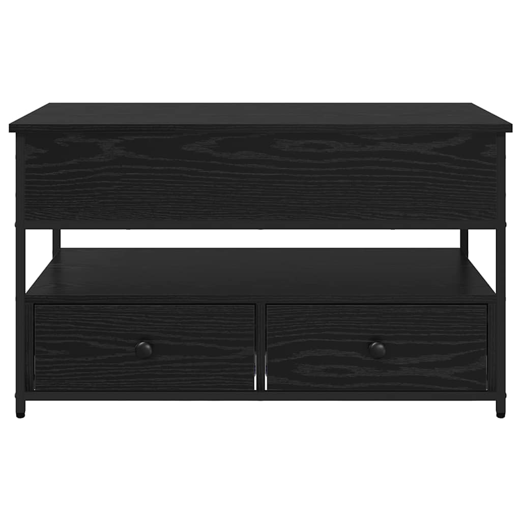 Sofabord med skuffe Sort eg 85 x 50 x 50 cm Konstrueret træ