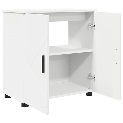 Badeværelsesskab Hvid 61 x 35 x 64 cm Konstrueret træ, Metal