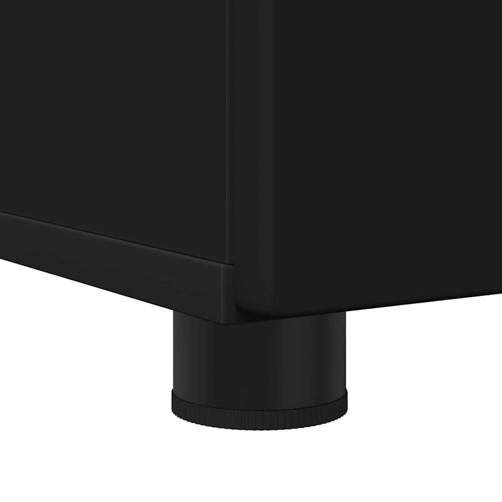 Badeværelsesskab Sort 61 x 35 x 64 cm Konstrueret træ & Metal