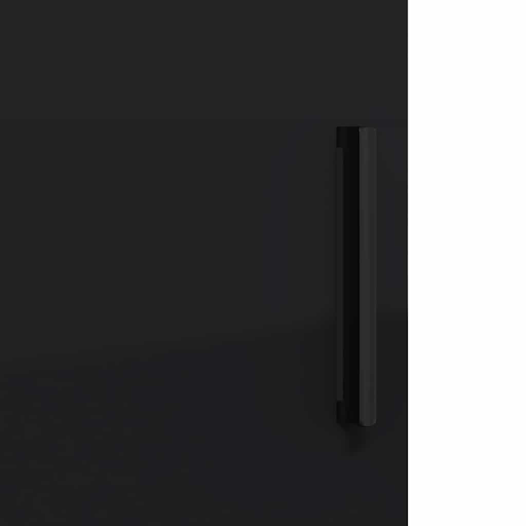 Badeværelsesskab Sort 61 x 35 x 64 cm Konstrueret træ & Metal