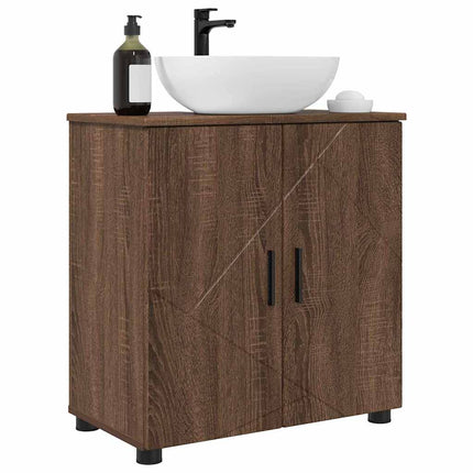 Badeværelsesskab Brun eg 61 x 35 x 64 cm Konstrueret træ, Metal