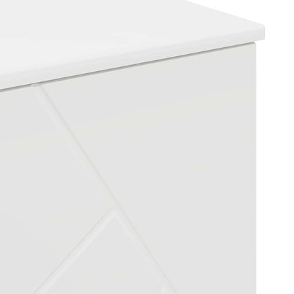 Badeværelsesskab Hvid 76,5 x 35 x 64 cm Konstrueret træ & Metal
