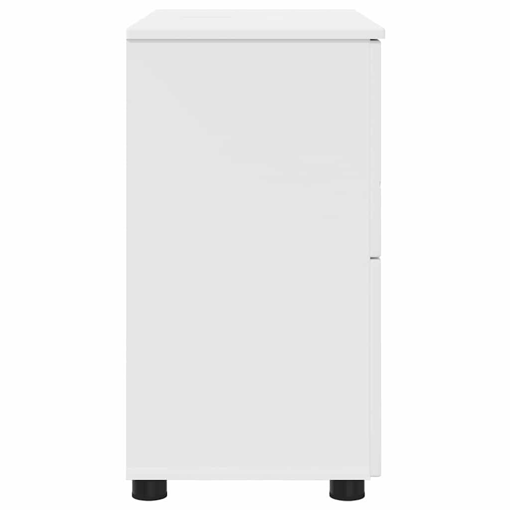 Badeværelsesskab Hvid 76,5 x 35 x 64 cm Konstrueret træ & Metal