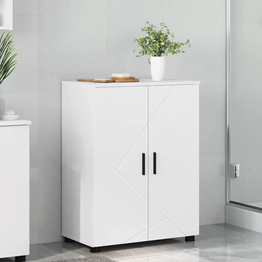 Badevrelsesskab Hvid 60 x 35 x 80 cm Konstrueret tr, Metal