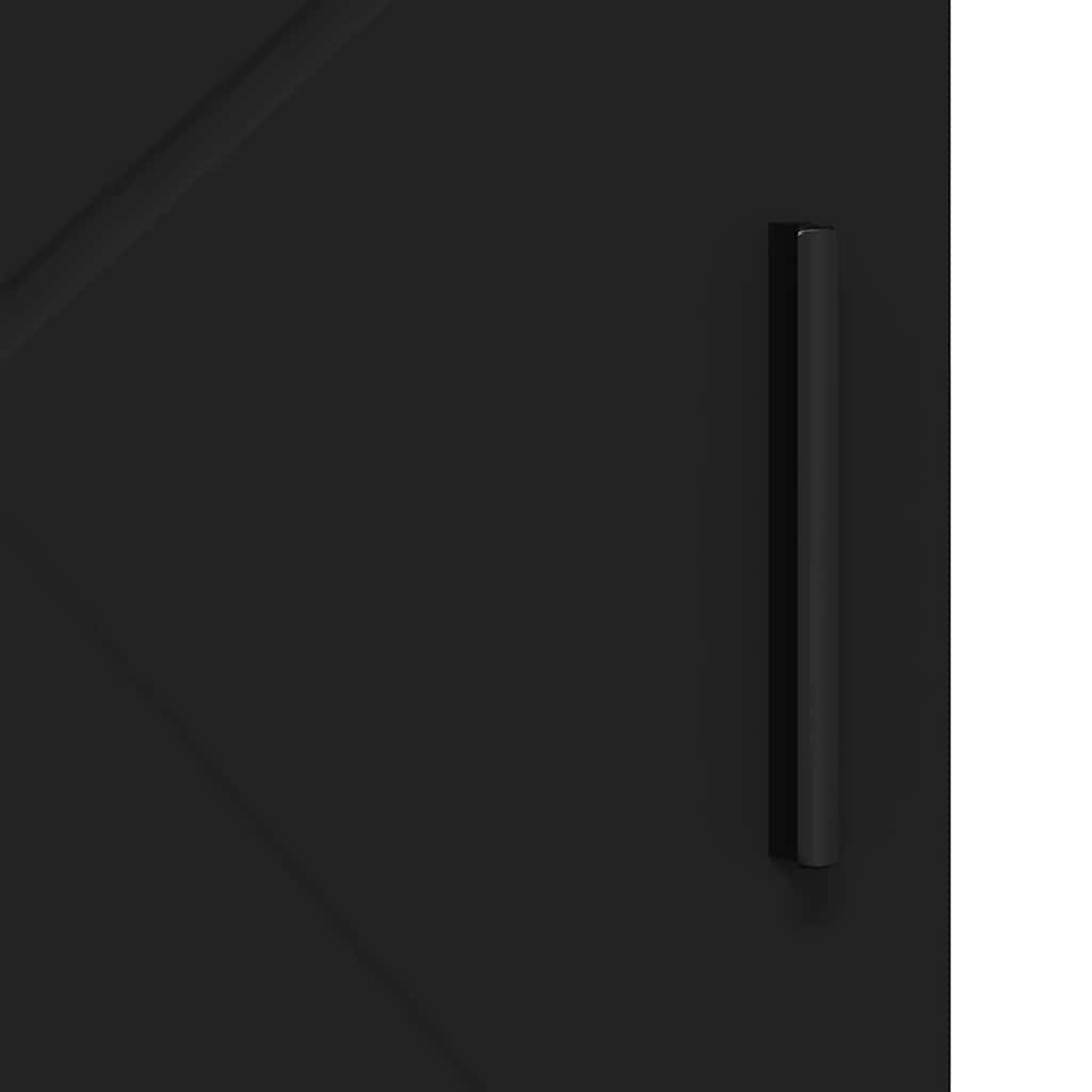 Badeværelsesskab Sort 60 x 35 x 80 cm Konstrueret træ & Metal