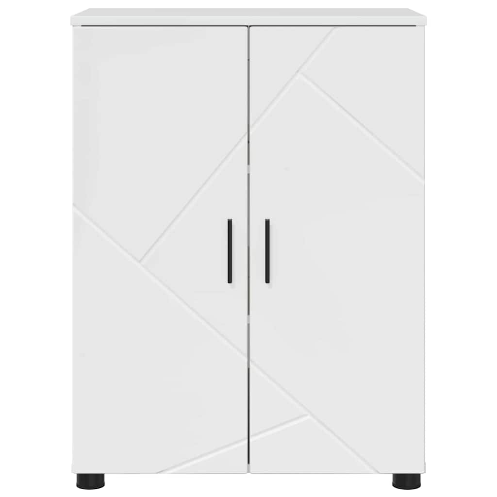 Badeværelsesskab med opbevaring Høj gloss hvid 60 x 35 x 80 cm