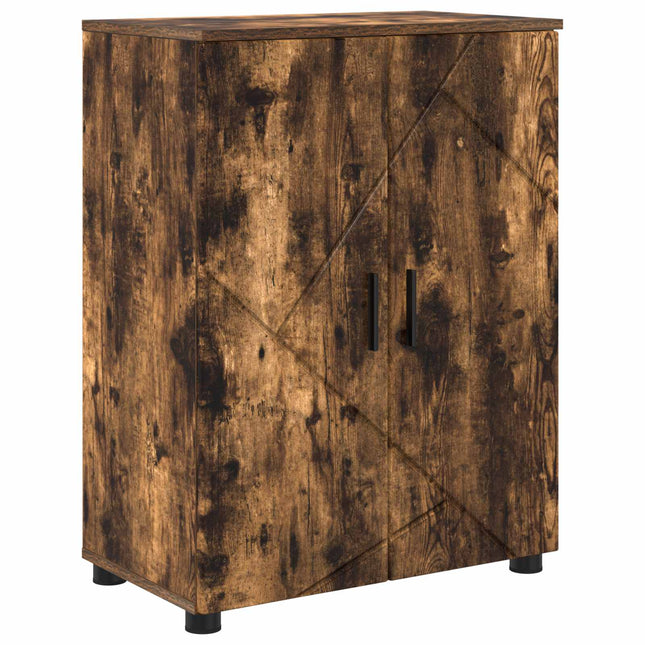 Badeværelsesskab med opbevaring Røget eg 60 x 35 x 80 cm