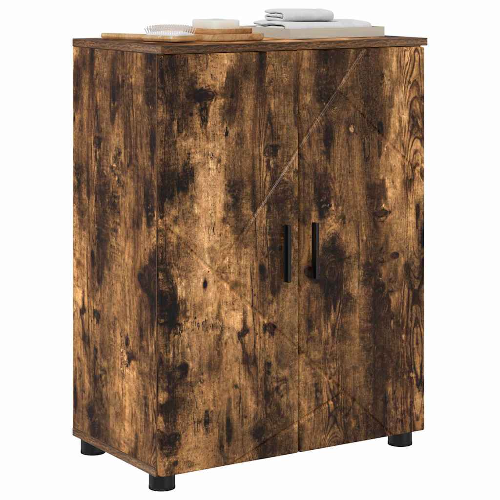 Badeværelsesskab med opbevaring Røget eg 60 x 35 x 80 cm