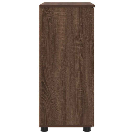 Badeværelsesskab med opbevaring med dør Brun eg 60 x 35 x 80 cm