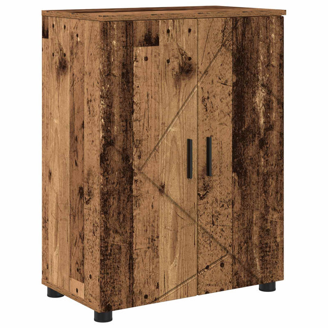 Badeværelsesskab med opbevaring Gammelt træ 60 x 35 x 80 cm
