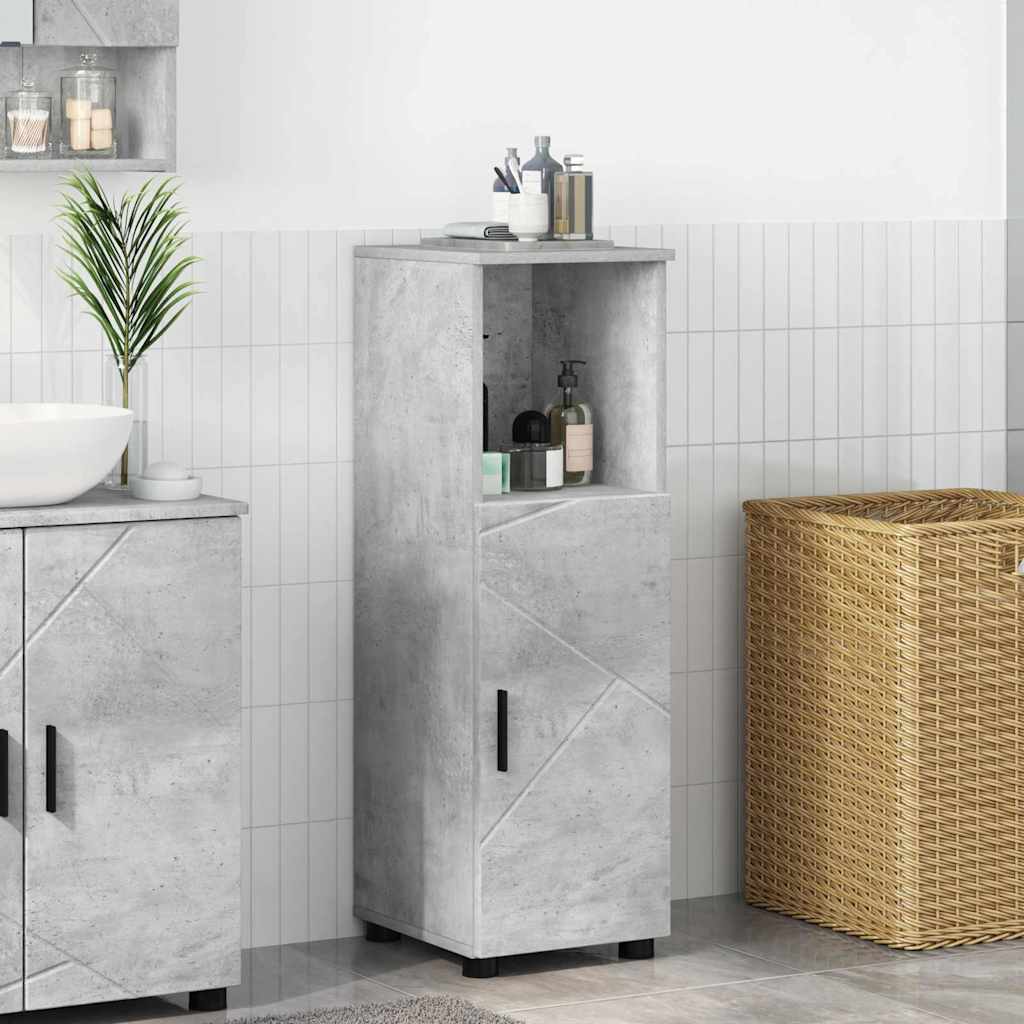 Badeværelsesskab med opbevaring Beton Grå 30 x 35 x 95 cm billede