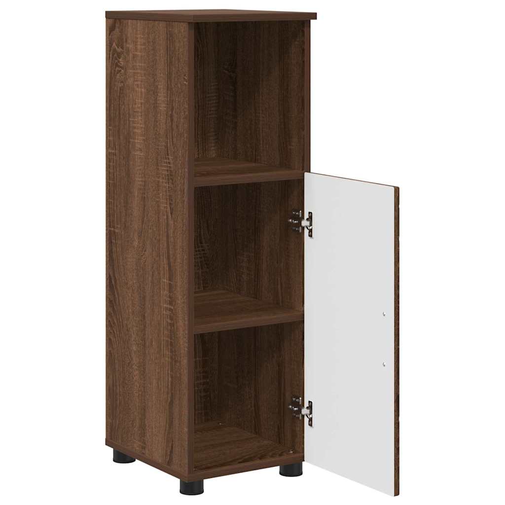 Badeværelsesskab med opbevaring med dør Brun eg 30 x 35 x 95 cm