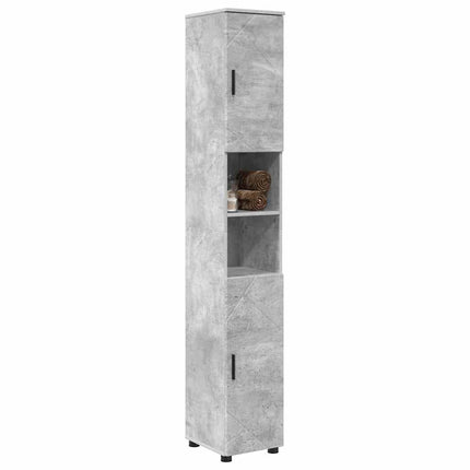 Badeværelsesskab med opbevaring Beton Grå 30 x 35 x 192 cm