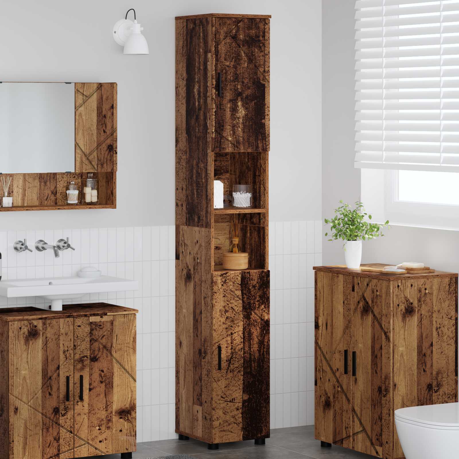 Badevrelsesskab Gammelt tr 30 x 35 x 192 cm