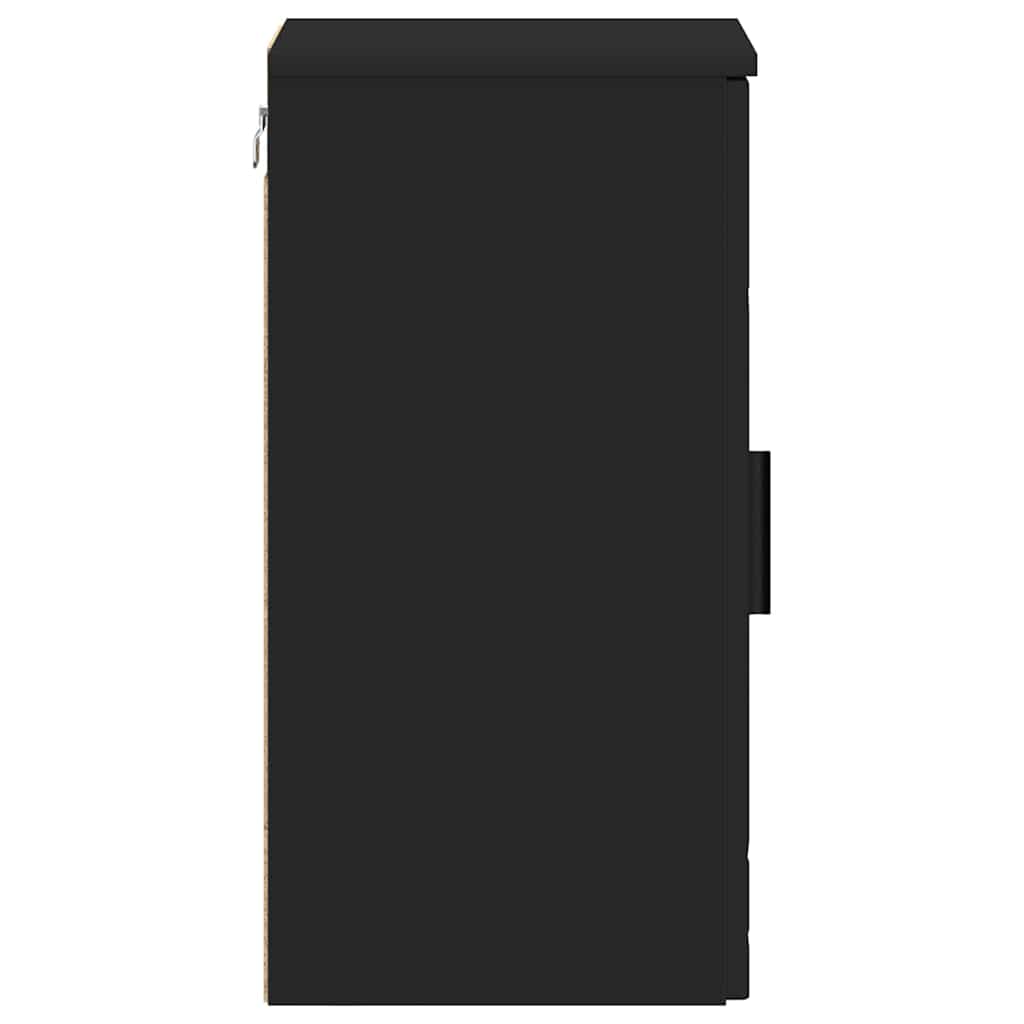 Badeværelsesskab Sort 30 x 31,5 x 61 cm Konstrueret træ & Metal