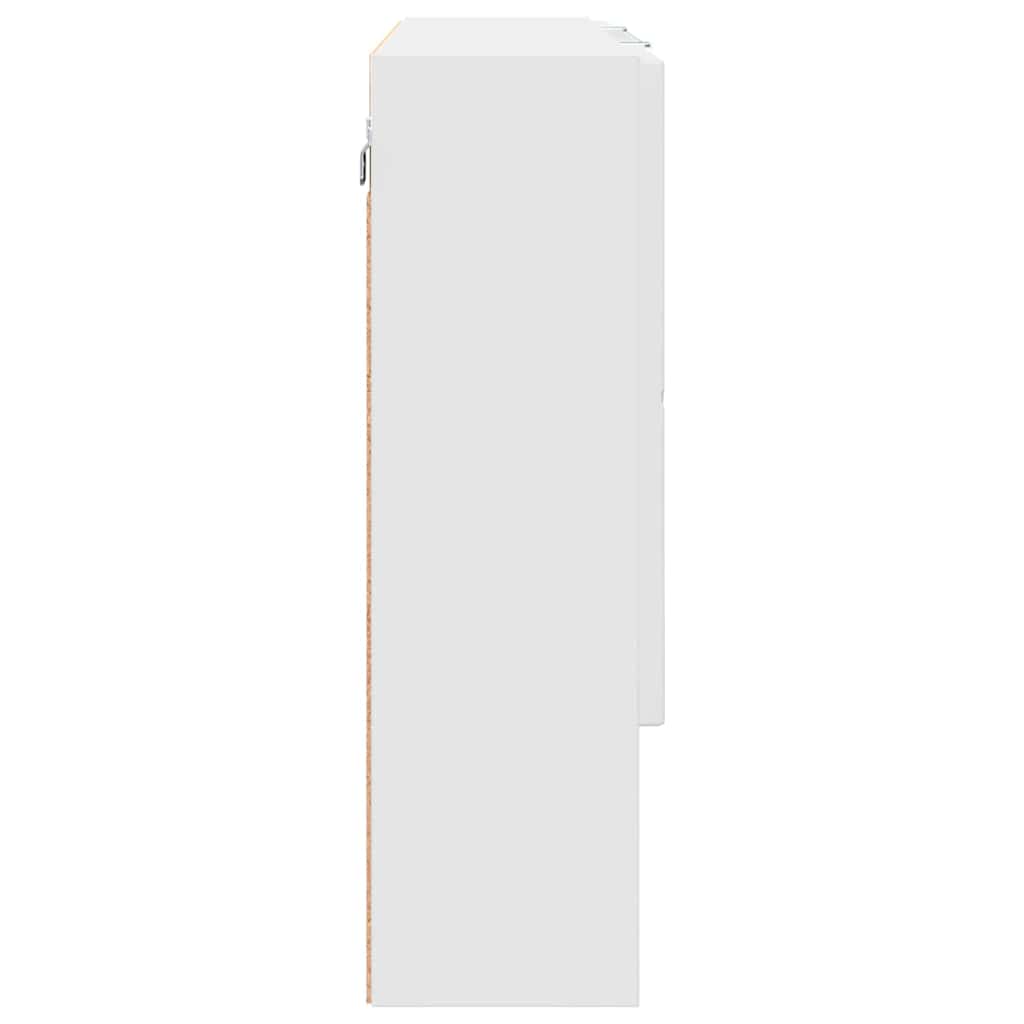 Badeværelsesspejlskab Hvid 80 x 17 x 55 cm Konstrueret træ