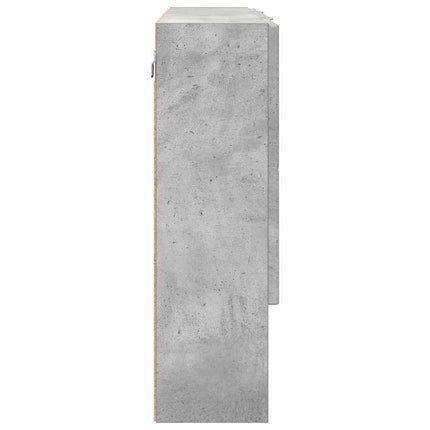 Spejlskab Vægmonteret Beton Grå 80 x 17 x 55 cm Konstrueret træ