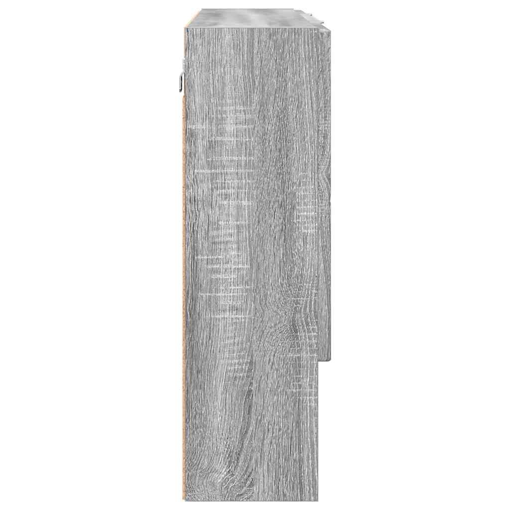 Badeværelsesspejlskab Vægmonteret Grå sonoma-eg 80 x 17 x 55 cm