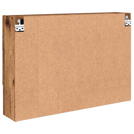 Spejlskab med dør Gammelt træ 80 x 17 x 55 cm Konstrueret træ