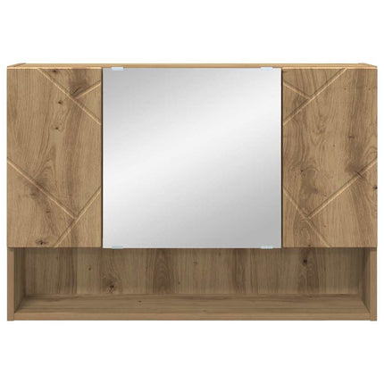 Spejlskab Artisan Egetræ 80 x 17 x 55 cm Konstrueret træ
