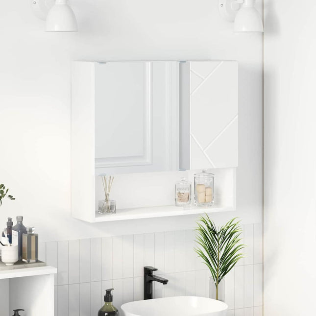 Spejlskab Hvid 59 x 17 x 55 cm Konstrueret træ