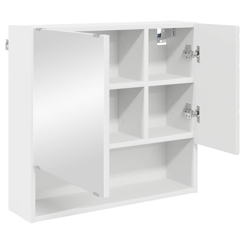 Spejlskab Vægmonteret Hvid 59 x 17 x 55 cm Konstrueret træ