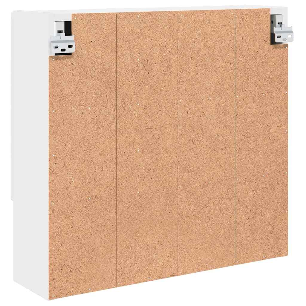 Spejlskab Vægmonteret Hvid 59 x 17 x 55 cm Konstrueret træ