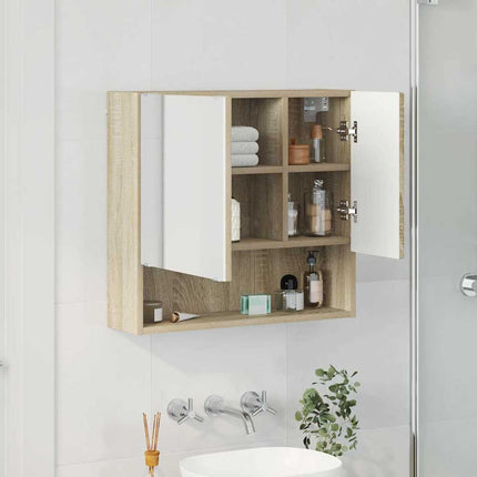 Spejlskab Vægmonteret Sonoma eg 59 x 17 x 55 cm Konstrueret træ
