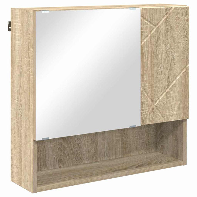 Spejlskab Sonoma eg 59 x 17 x 55 cm Konstrueret træ