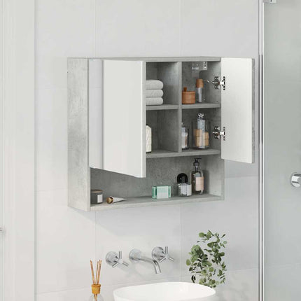 Spejlskab Beton Grå 59 x 17 x 55 cm Konstrueret træ