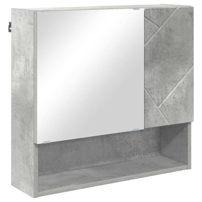 Spejlskab Beton Grå 59 x 17 x 55 cm Konstrueret træ