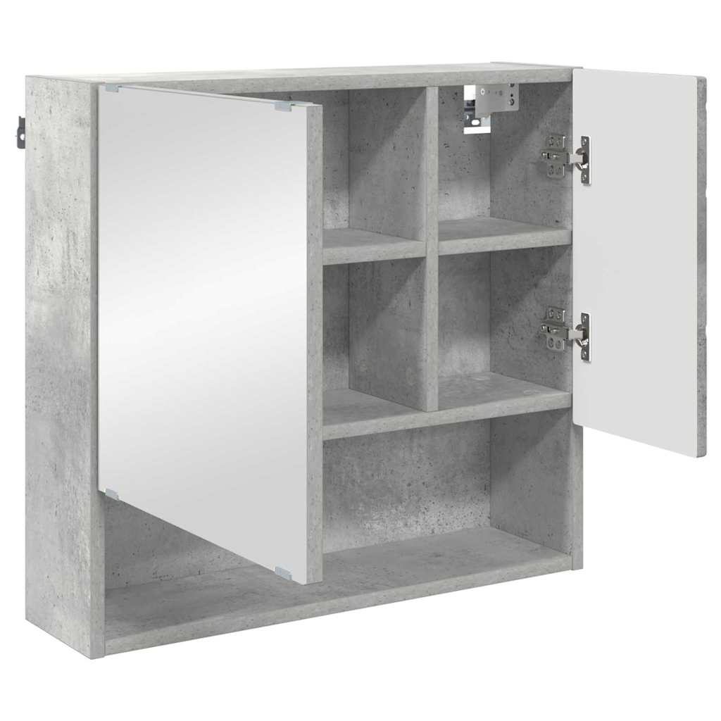 Spejlskab Vægmonteret Beton Grå 59 x 17 x 55 cm Konstrueret træ