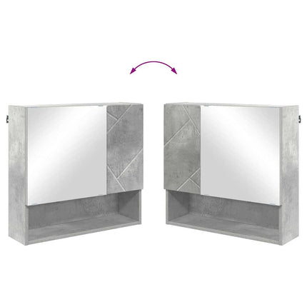 Spejlskab Beton Grå 59 x 17 x 55 cm Konstrueret træ