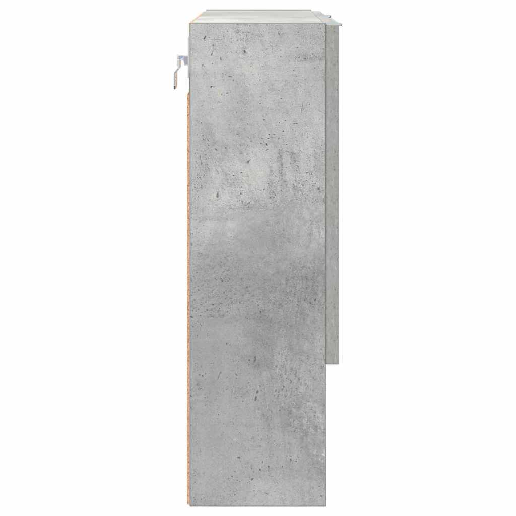 Spejlskab Vægmonteret Beton Grå 59 x 17 x 55 cm Konstrueret træ