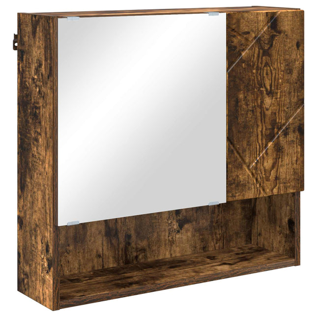 Spejlskab Røget eg 59 x 17 x 55 cm Konstrueret træ