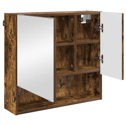 Spejlskab Røget eg 59 x 17 x 55 cm Konstrueret træ