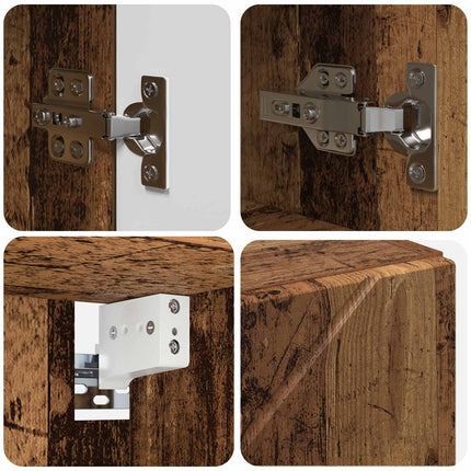 Spejlskab Gammelt træ 59 x 17 x 55 cm Konstrueret træ