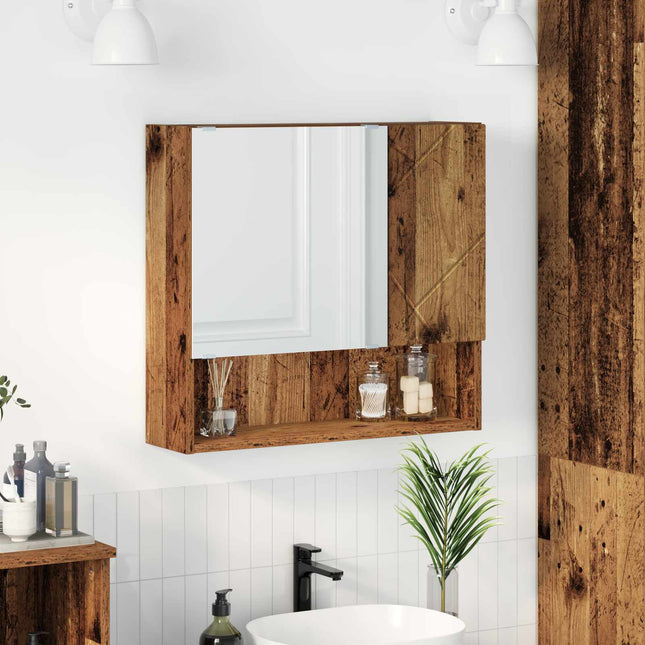 Spejlskab Gammelt træ 59 x 17 x 55 cm Konstrueret træ