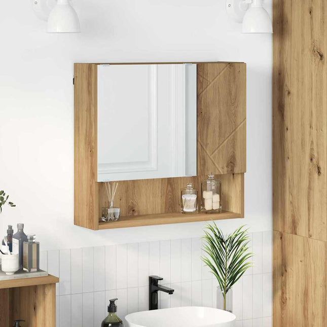 Spejlskab Artisan Egetræ 59 x 17 x 55 cm Konstrueret træ