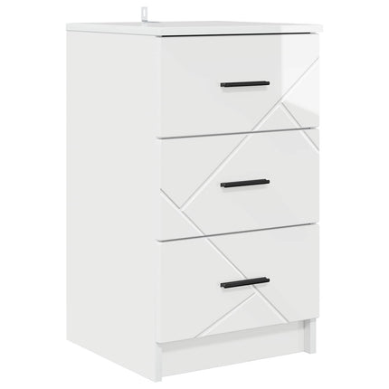 Natskab Hvid højglans 38 x 38 x 66 cm Konstrueret træ
