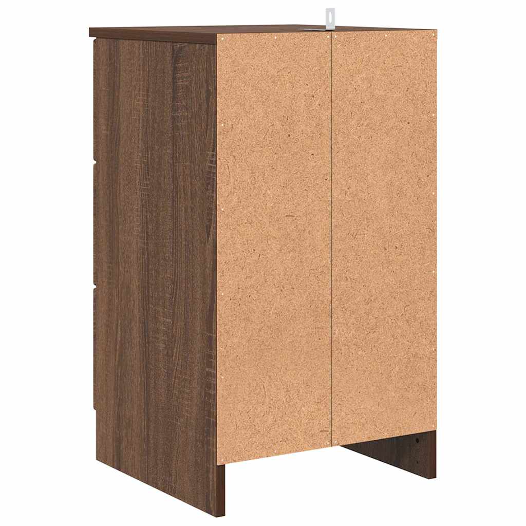 Natskab med skuffe Brun eg 38 x 38 x 66 cm Konstrueret træ
