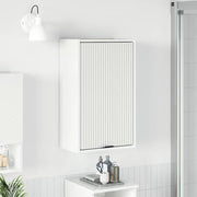 Badeværelsesskab Vægmonteret Høj gloss hvid 39 x 23,5 x 65 cm