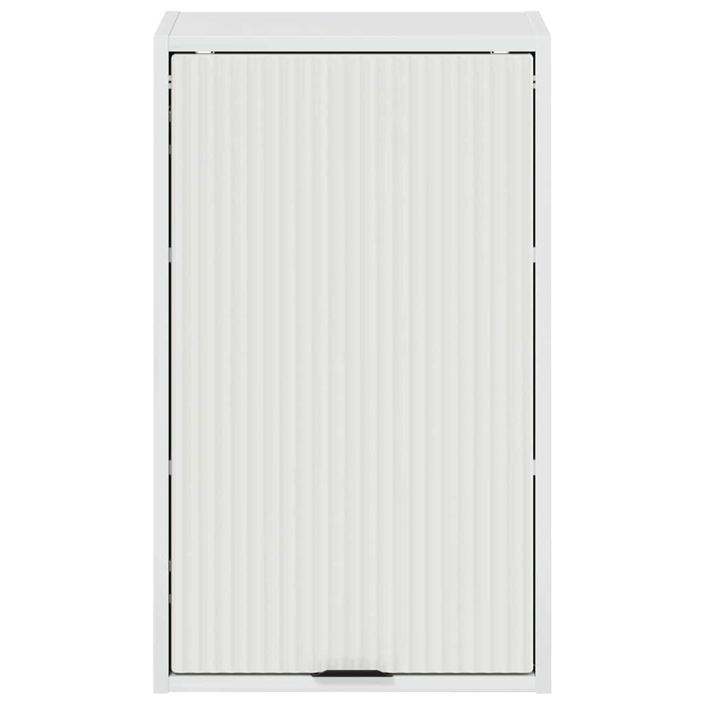 Badeværelsesskab Vægmonteret Høj gloss hvid 39 x 23,5 x 65 cm
