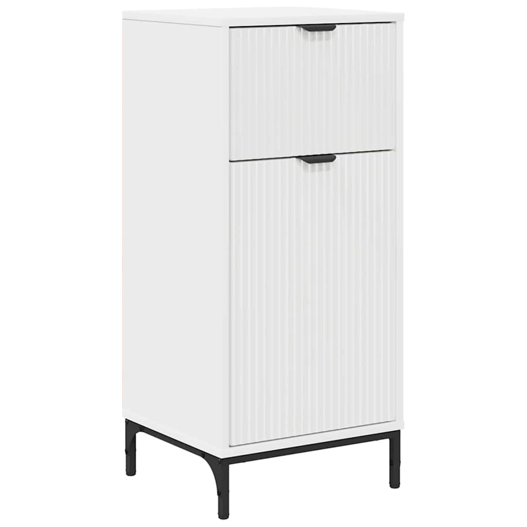 Badeværelsesskab Hvid 39,5 x 36 x 88 cm Konstrueret træ & Metal