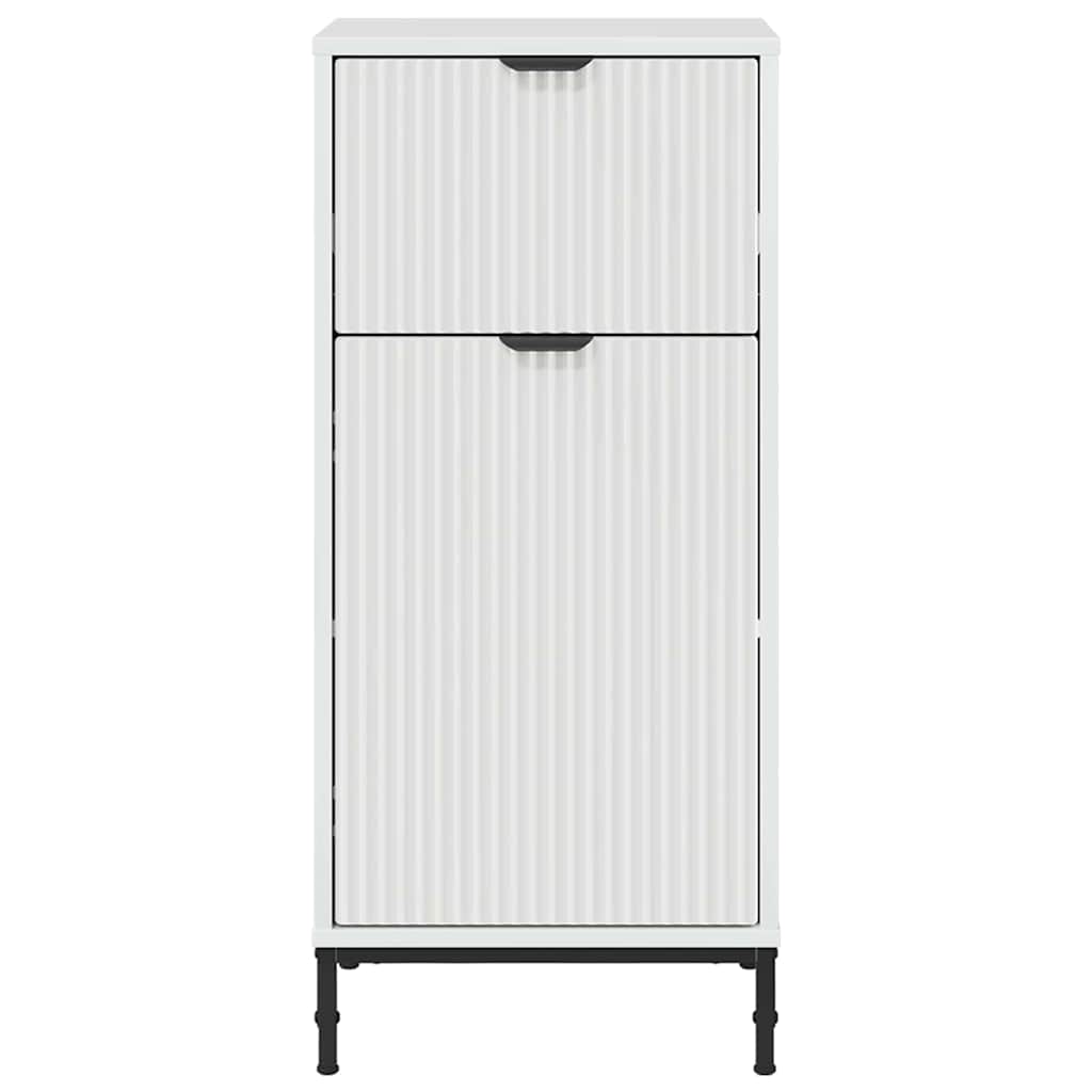 Badeværelsesskab Hvid 39,5 x 36 x 88 cm Konstrueret træ & Metal